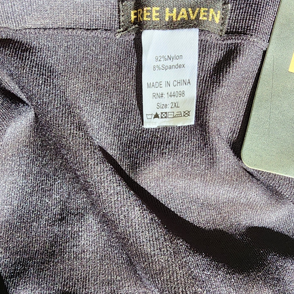 Free Haven Black Nylon Spandex Pants